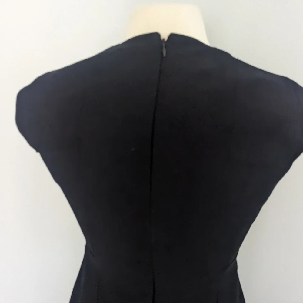 Women's Reiss Bianca Dress Black 10 Sleeveless Sheath Dress Black Work Office - Picture 7 of 11